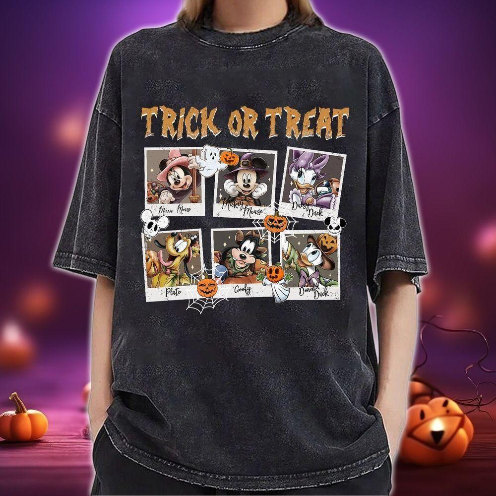 Retro Mickey Halloween Trick Or Treat 2 Vuitino Shirt